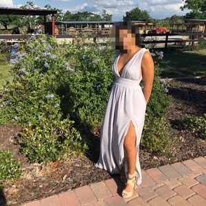 Lulus Dance the night away dusty purple maxi dress